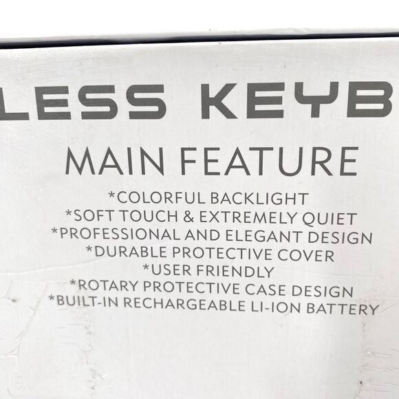 Colorful Backlight Rotating Wireless Keyboard Case - Picture 6 of 7